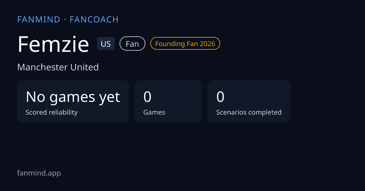 FanCoach card for Femzie
